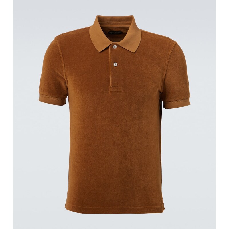 Tom Ford Cotton-blend terry polo shirt
