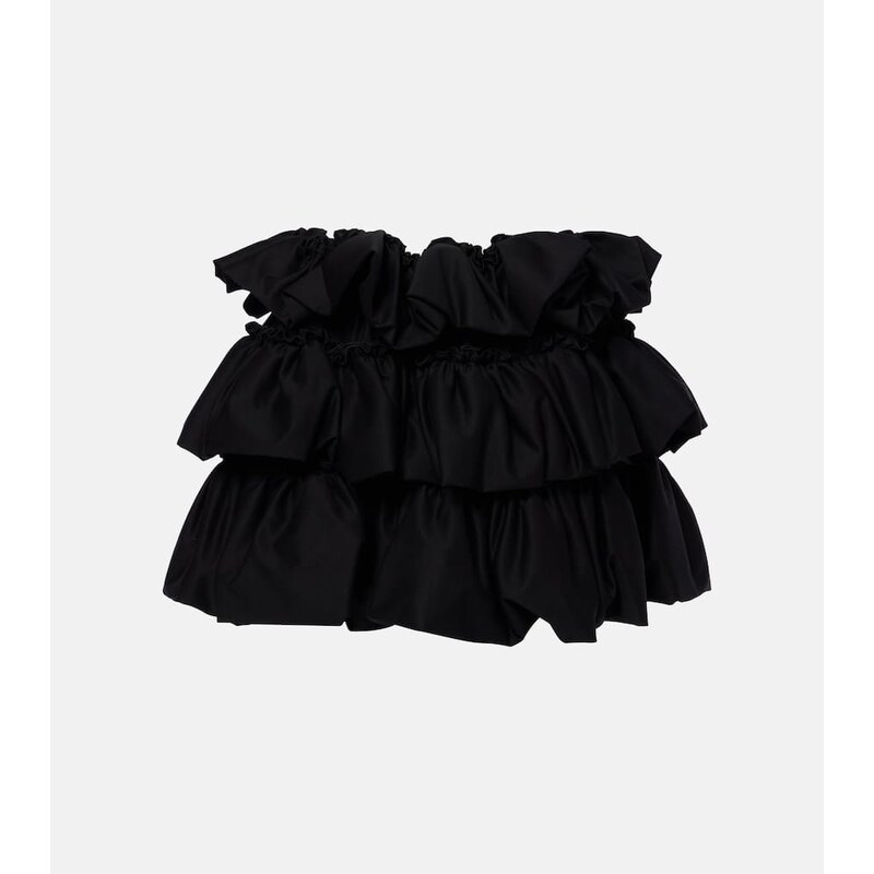 Noir Kei Ninomiya Tiered cotton miniskirt