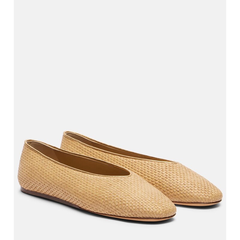 Le Monde Béryl Regency raffia ballet flats
