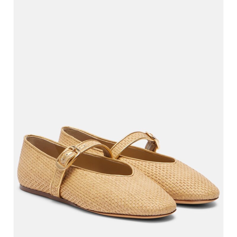 Le Monde Béryl Stella raffia ballet flats