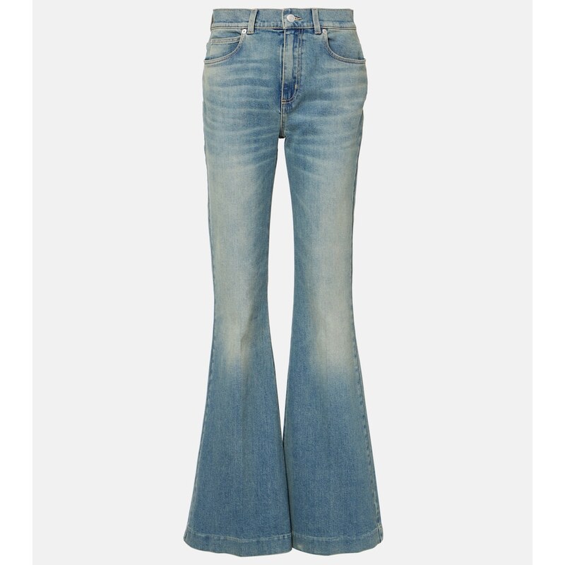 McQueen Faded flared jeans