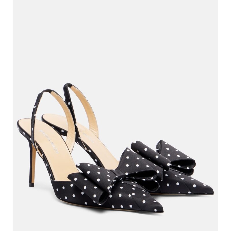 Mach & Mach Le Cadeau 85 polka-dot satin pumps