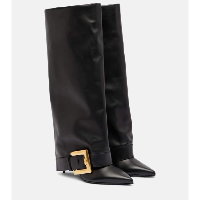 Balmain Anthem leather knee-high boots