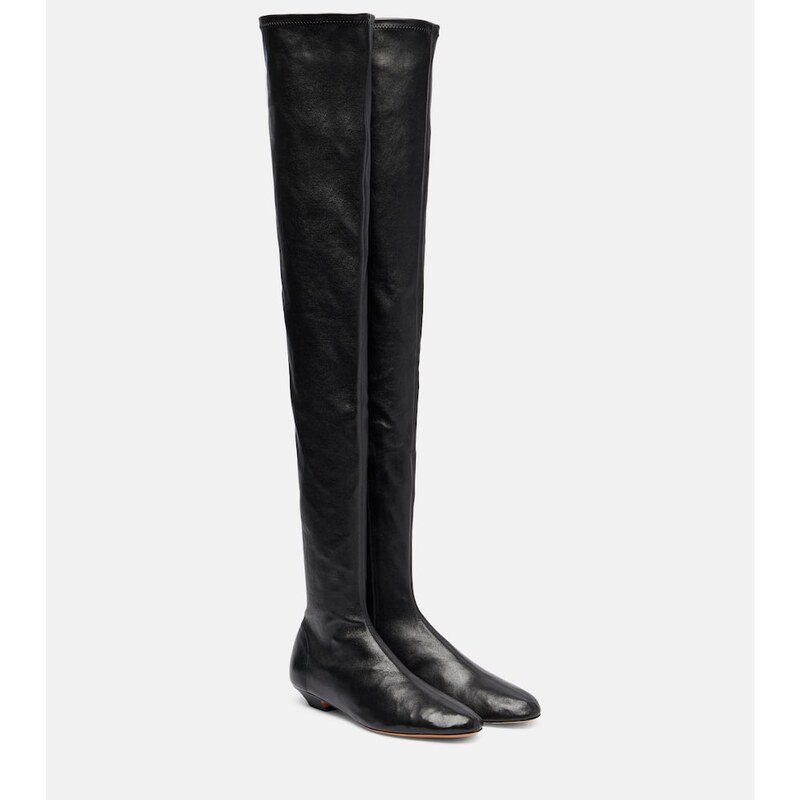 Khaite Apollo leather over-the-knee boots