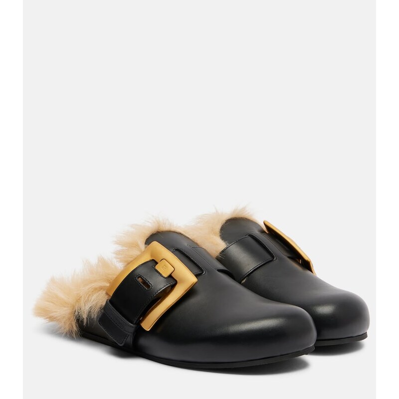 Balmain Anthem leather clogs