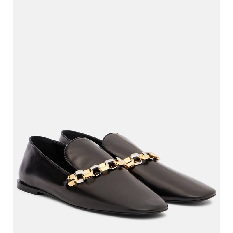 Jil Sander Chain-detail leather loafers