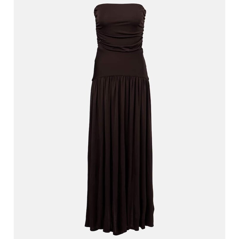 Staud Mariana shirred jersey maxi dress