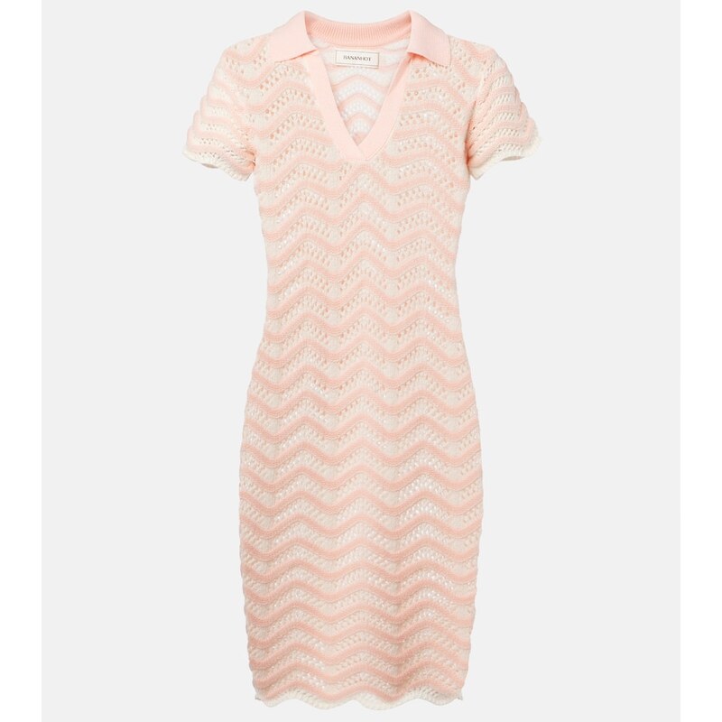 Bananhot Coco striped cotton-blend minidress