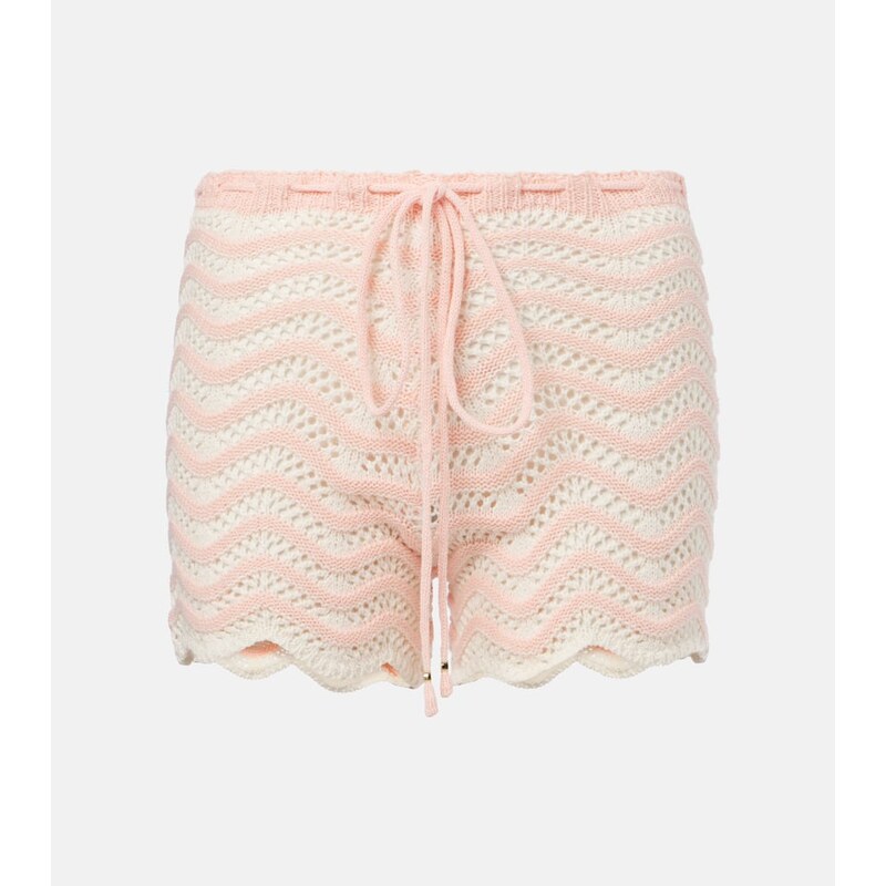 Bananhot Mina striped cotton-blend shorts