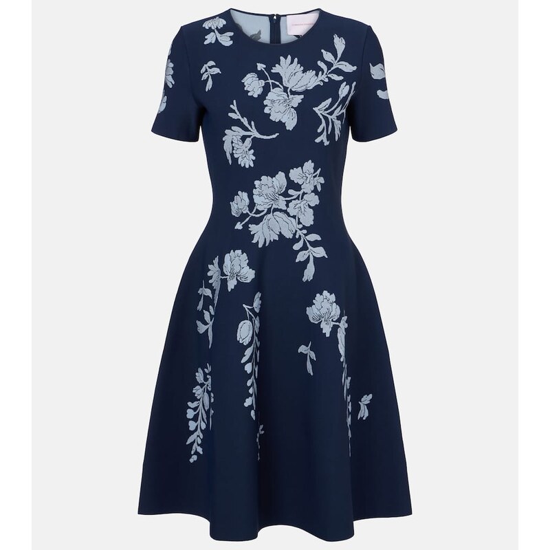 Carolina Herrera Floral jacquard midi dress