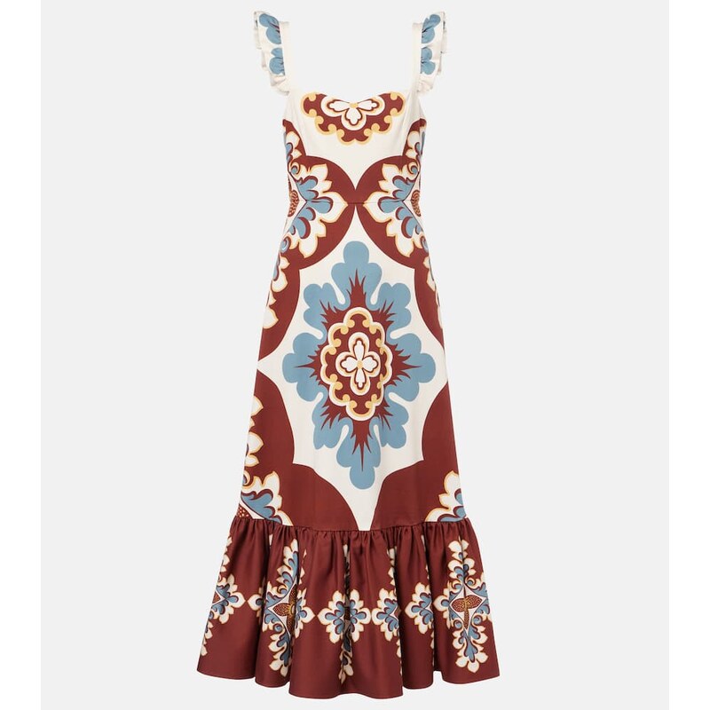 La DoubleJ Gingerbread cotton-blend midi dress