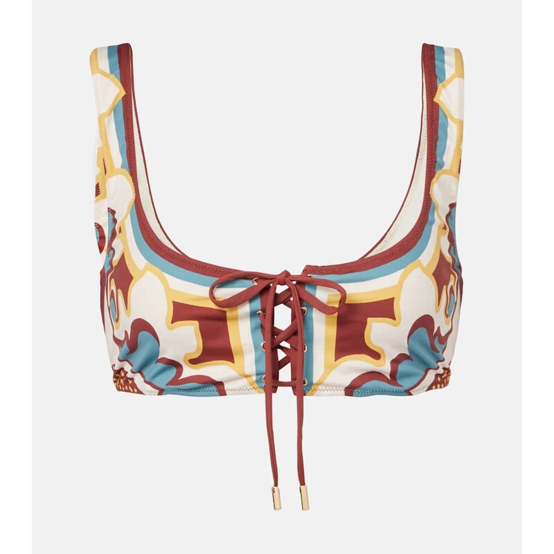 La DoubleJ Sunset floral bikini top