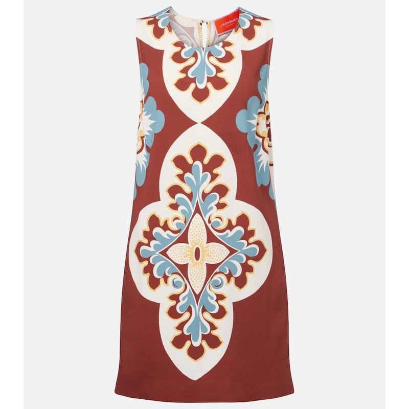 La DoubleJ Printed satin shift dress