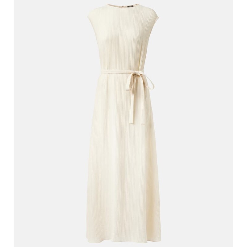 Joseph Garnier pleated jacquard midi dress