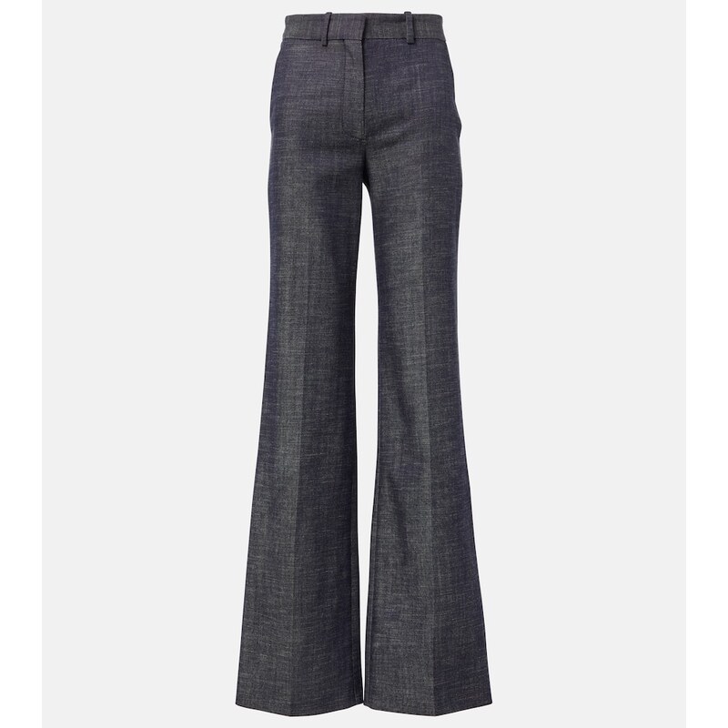 Joseph Morissey wool and cotton flared pants