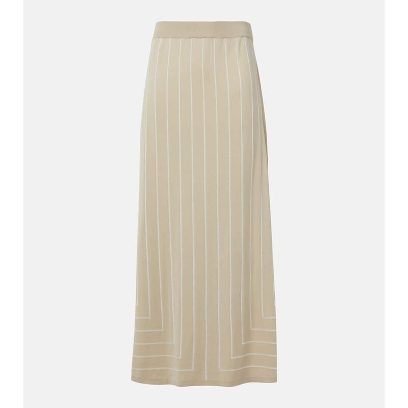 Joseph Striped cotton and silk maxi skirt