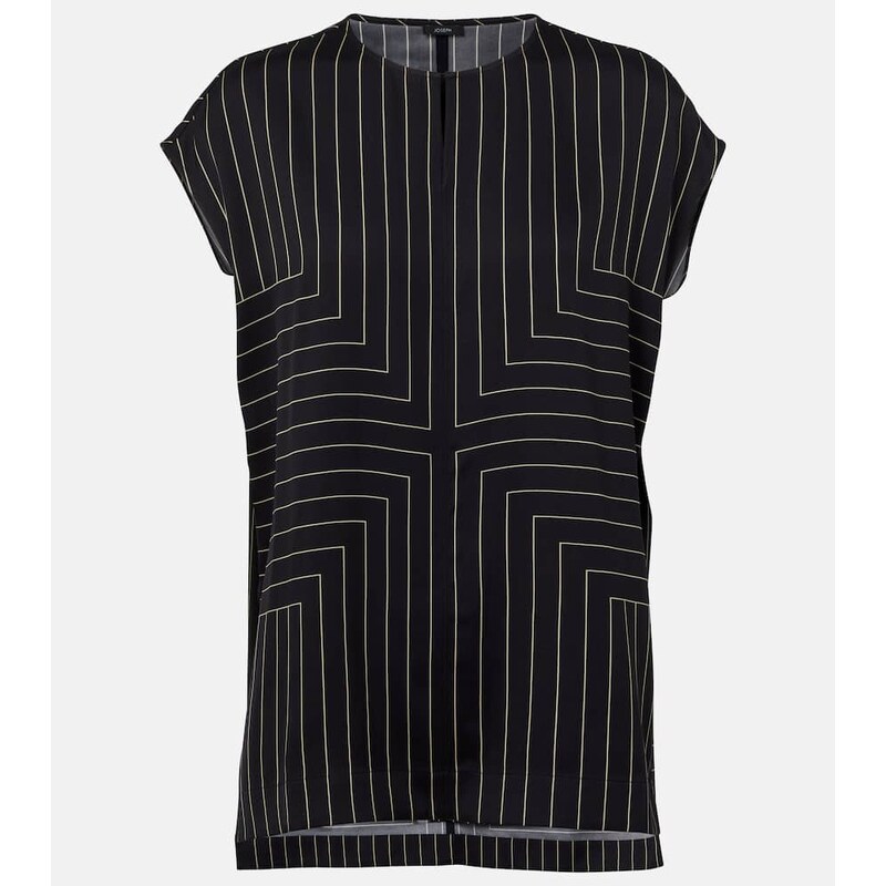 Joseph Louison striped silk-blend top