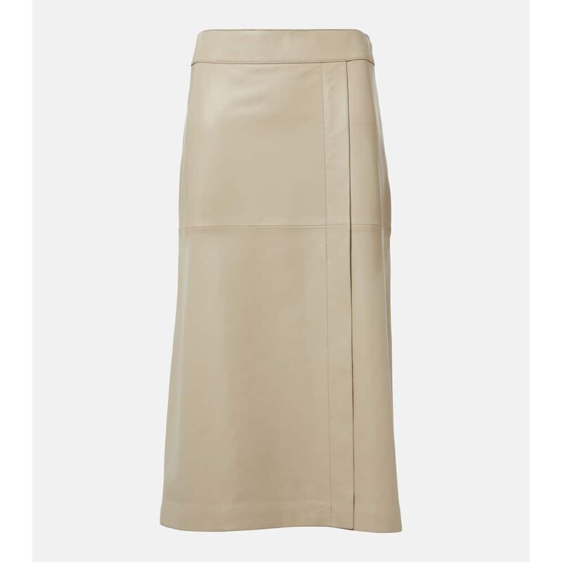 Joseph Leather midi skirt