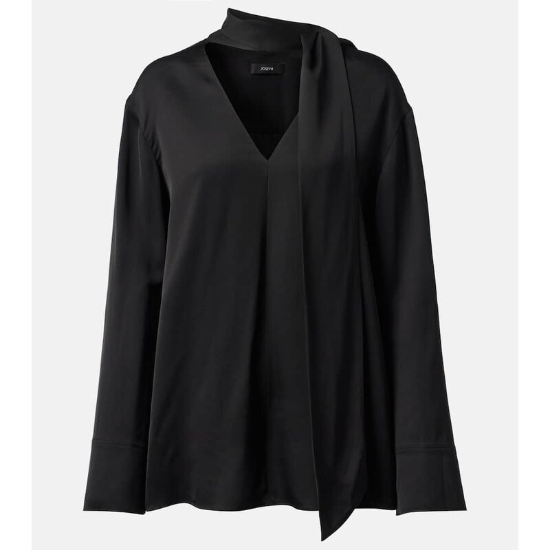 Joseph Scarf-detail silk blouse
