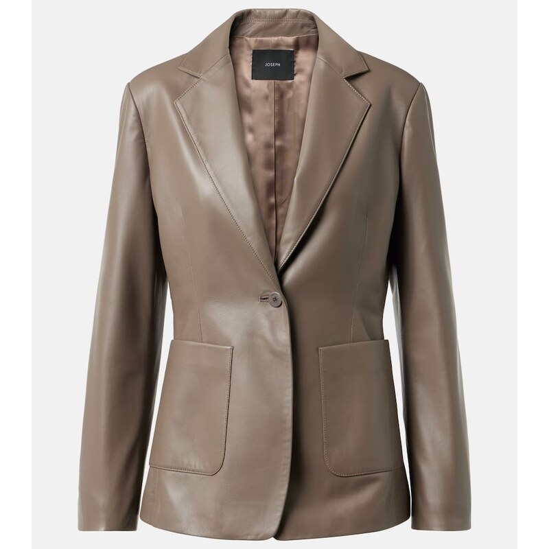 Joseph Leather single-breasted blazer