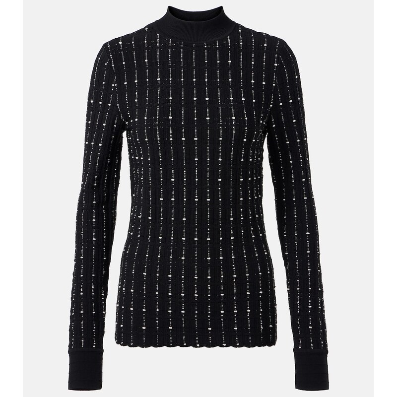 Joseph Ribbed-knit cotton-blend mockneck sweater