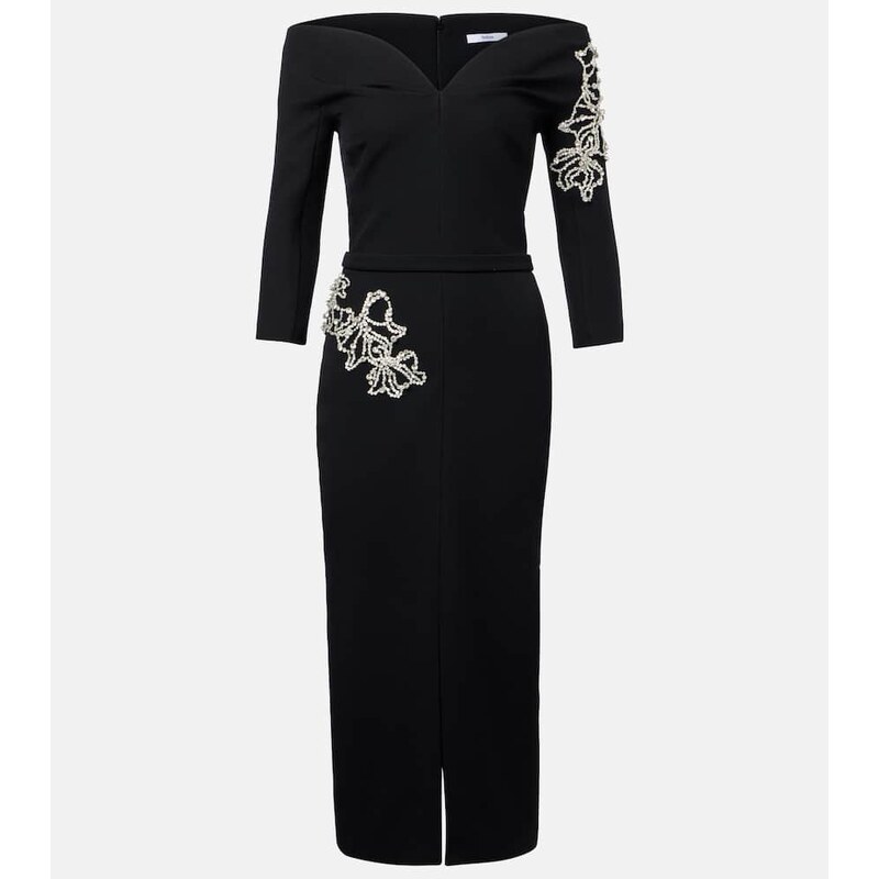 Safiyaa Linda crystal-embellished midi dress