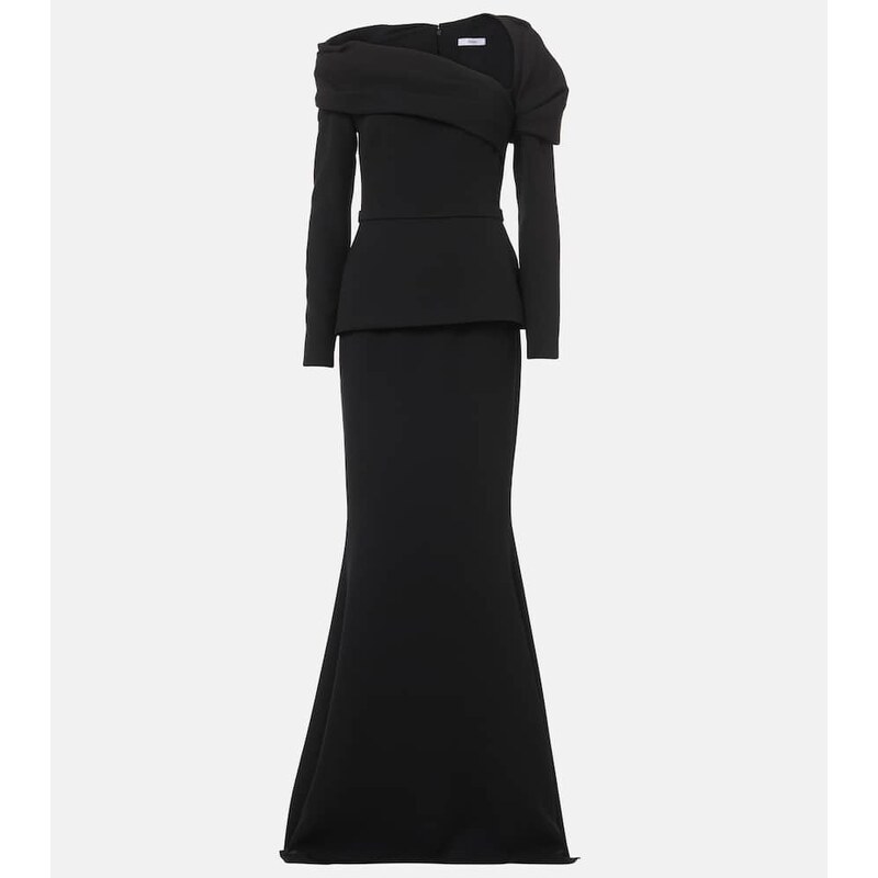 Šaty Safiyaa Draped gown v černé barvě