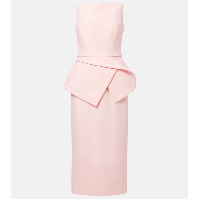 Safiyaa Belted crÃªpe midi dress