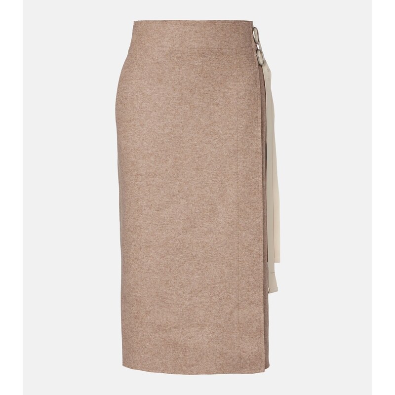 Jil Sander Wool-blend midi skirt