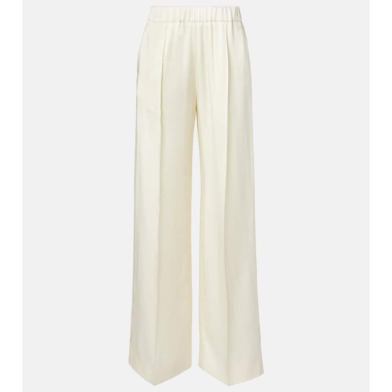 Jil Sander Gathered satin wide-leg pants