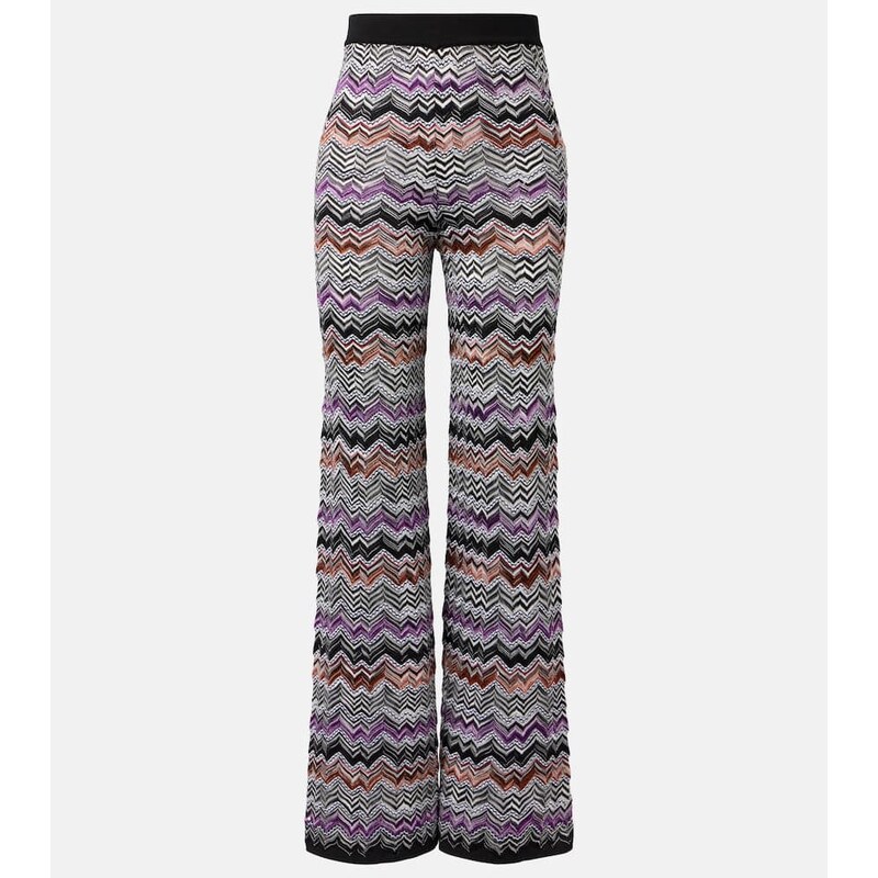 Missoni Zigzag knitted wide-leg pants