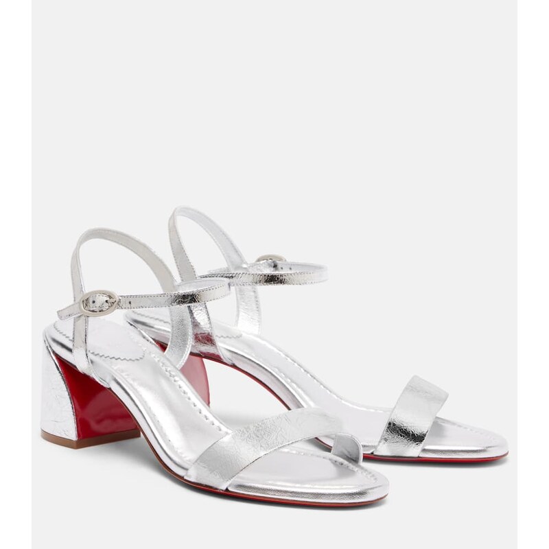 Christian Louboutin Miss Jane 55 metallic leather sandals