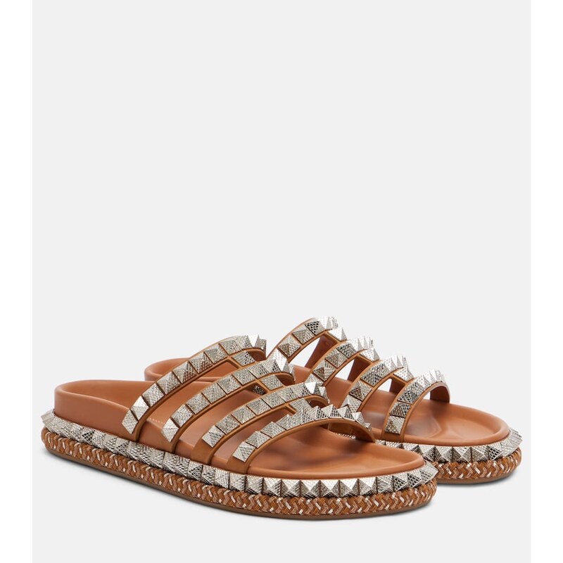 Christian Louboutin Pyra Hallulila studded leather slides