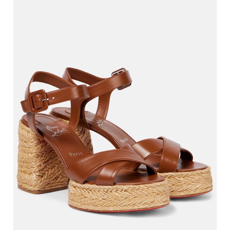 Christian Louboutin Calakala 85 leather espadrille sandals