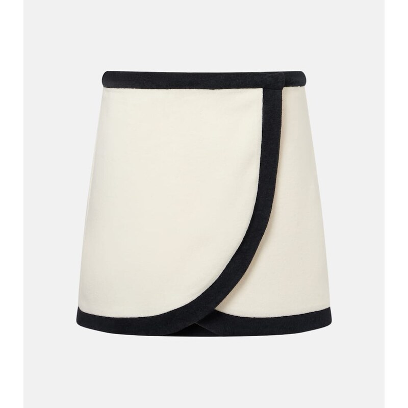 Adriana Degreas Cotton-blend wrap skirt