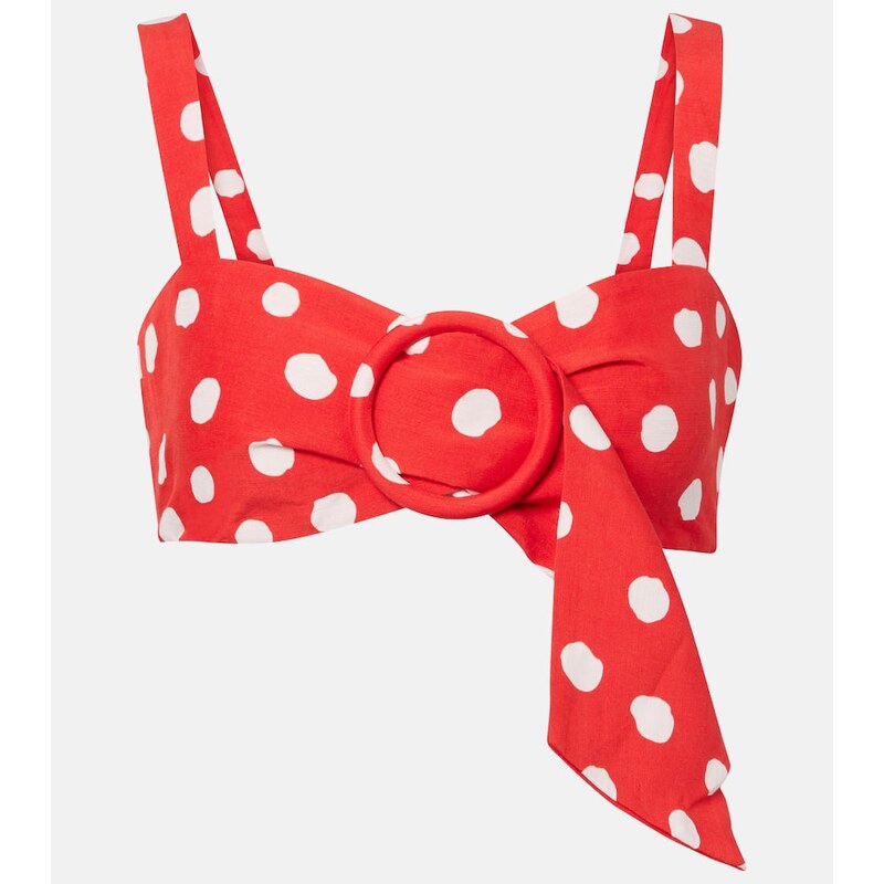 Adriana Degreas Polka-dot crop top