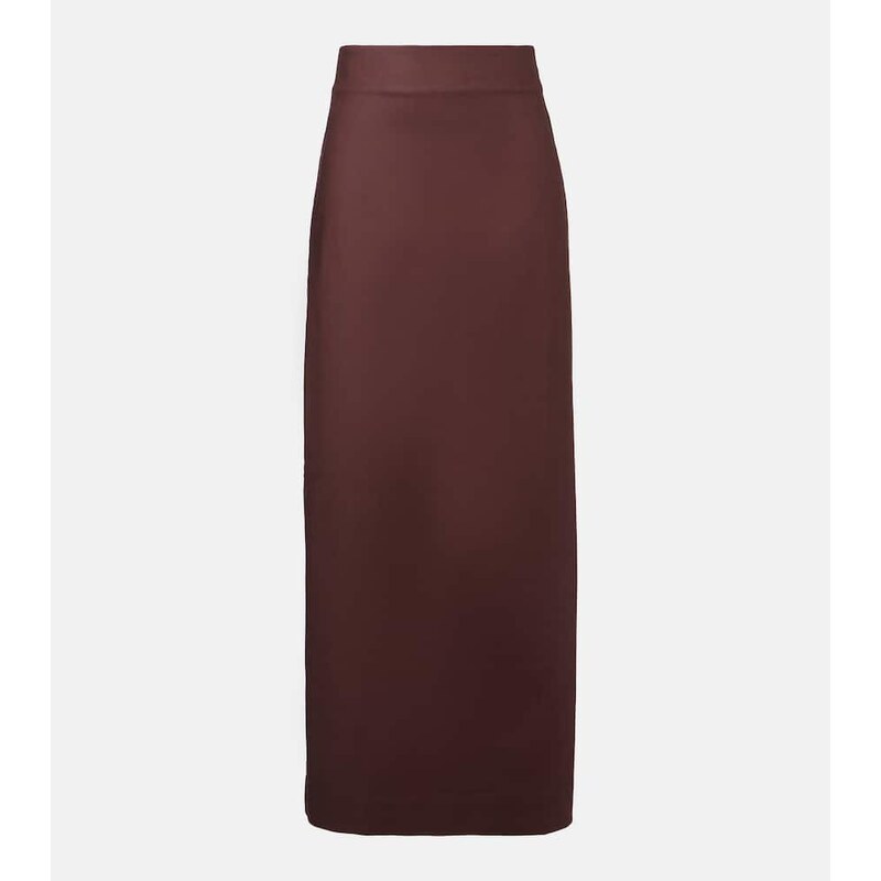 Adriana Degreas Cotton-blend maxi skirt
