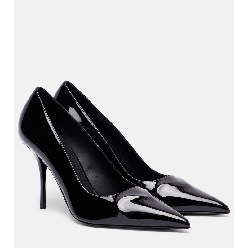 Alaïa Le Cœur 3D 90 patent leather pumps