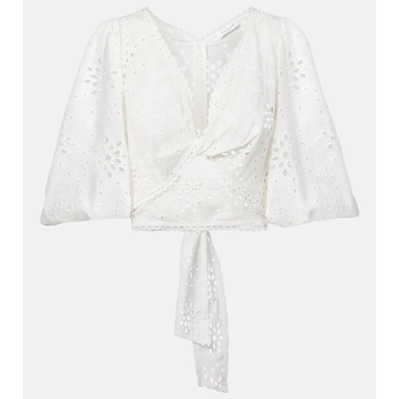 Alexandra Miro Broderie anglaise cotton crop top