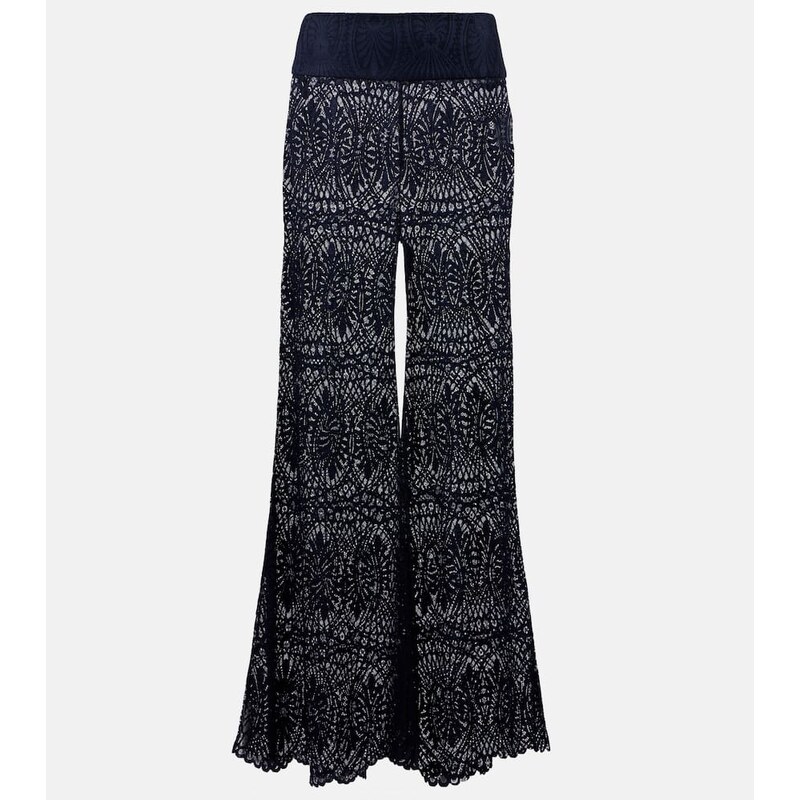 Alexandra Miro Paloma lace wide-leg pants