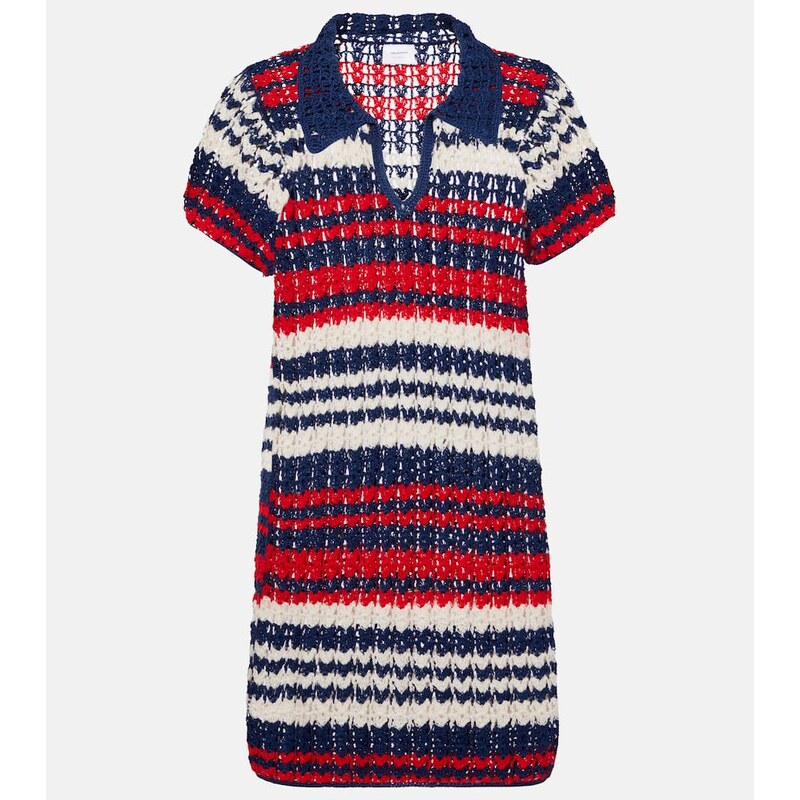 Anna Kosturova Crochet cotton polo dress