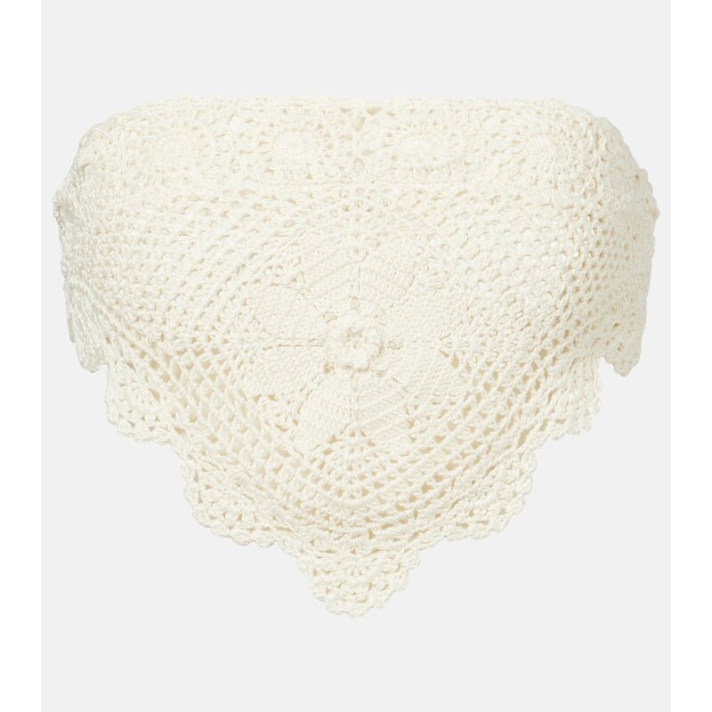 Anna Kosturova Cotton crochet crop top