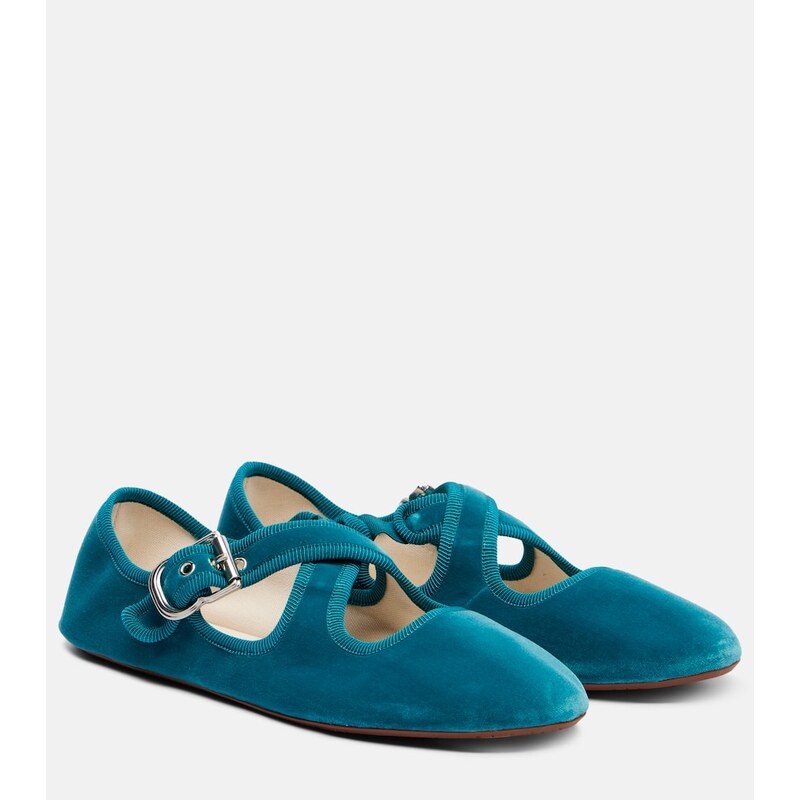 Alaïa Velvet ballet flats