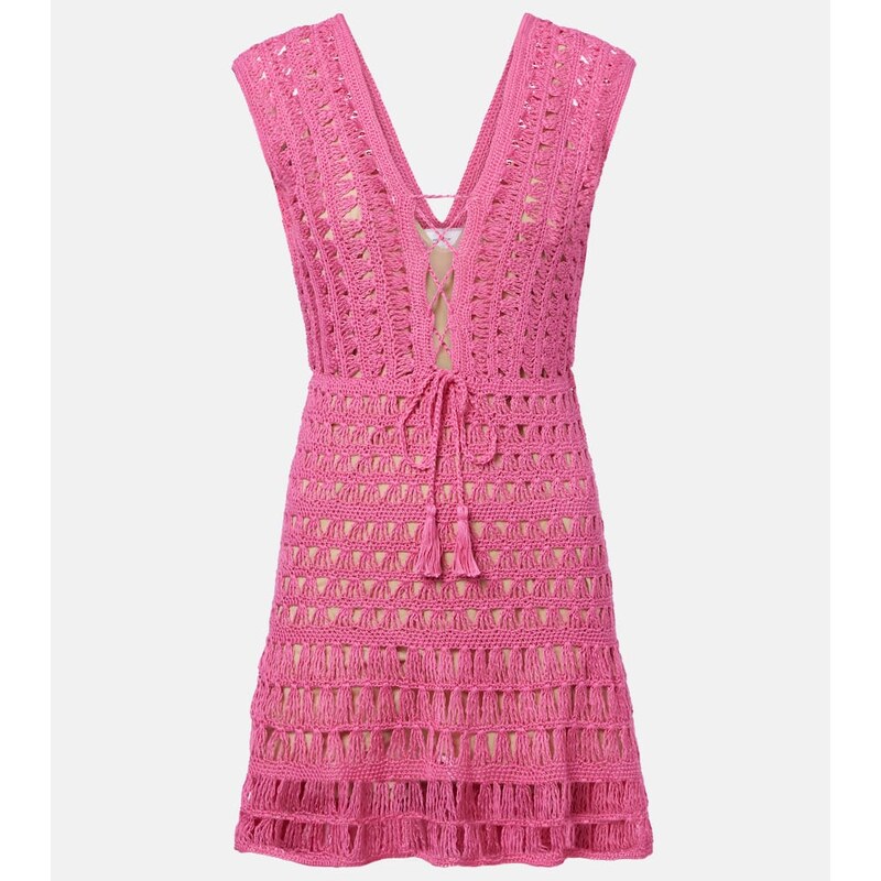 Anna Kosturova Jennifer crochet cotton minidress