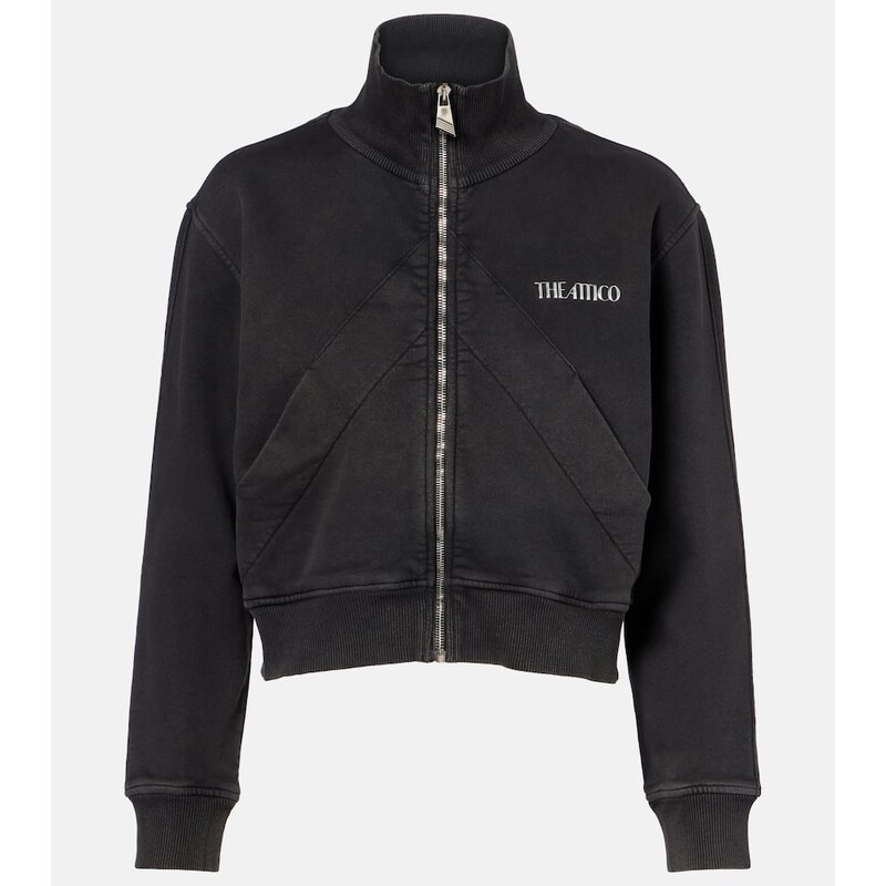 The Attico Cropped cotton sweatshirt