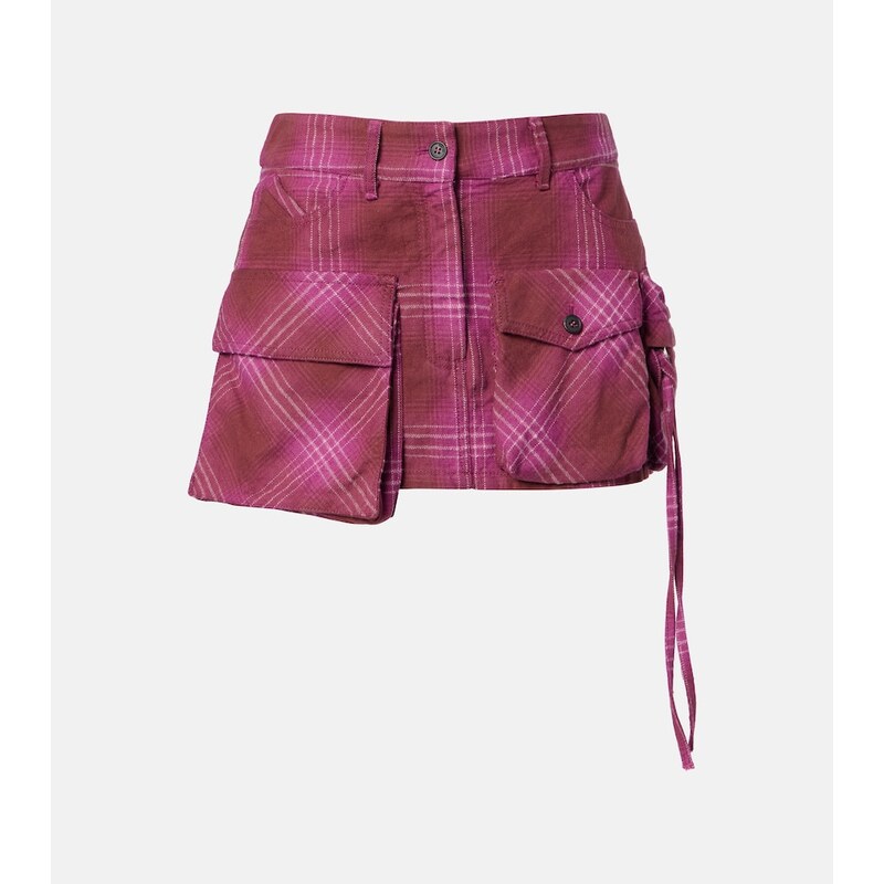 The Attico Fay cotton and wool-blend miniskirt