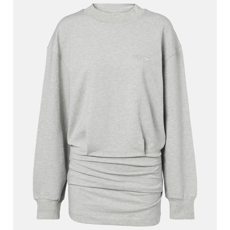 The Attico Cotton-blend jersey sweatshirt dress