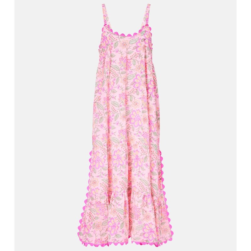Juliet Dunn Floral printed cotton maxi dress