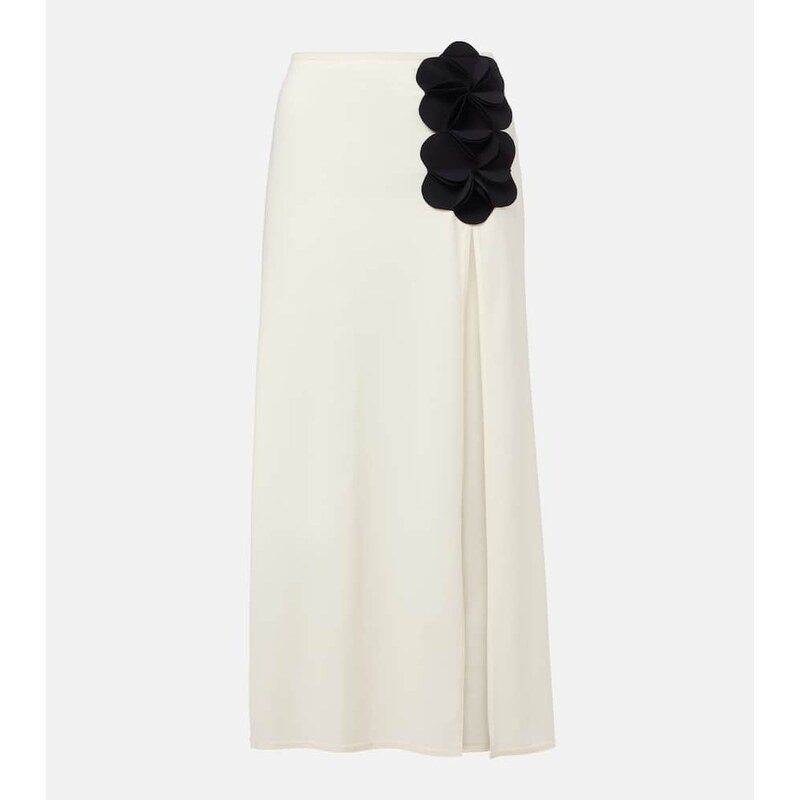 Karla Colletto Tess floral-appliquÃ midi skirt