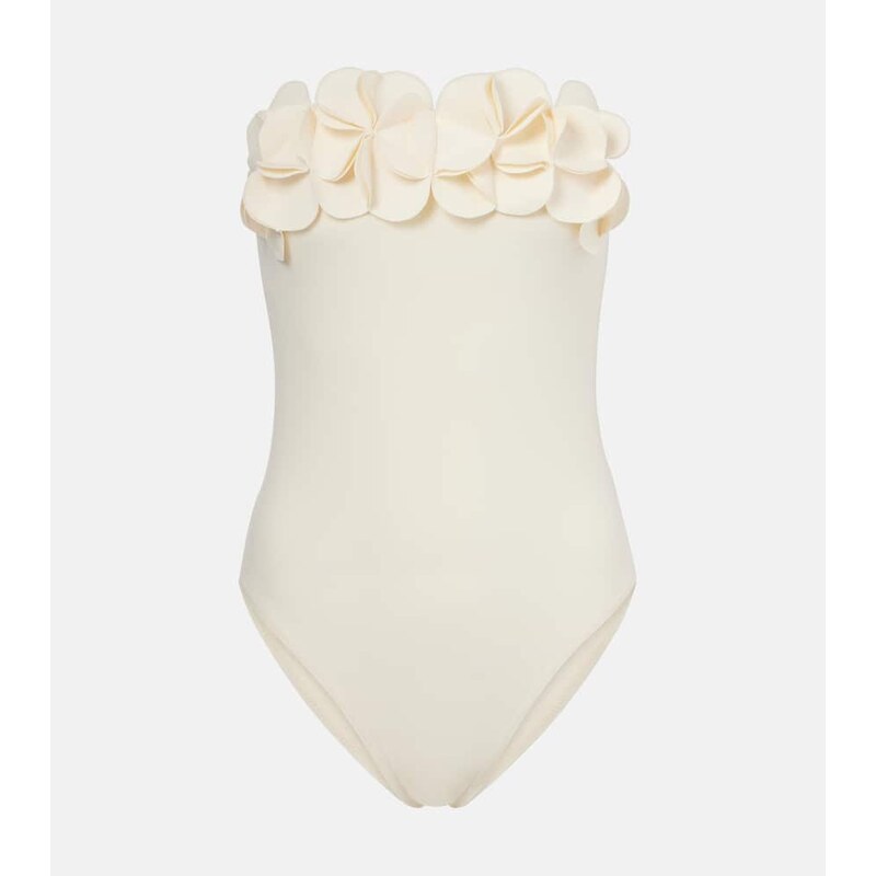Karla Colletto Tess floral-appliquÃ swimsuit